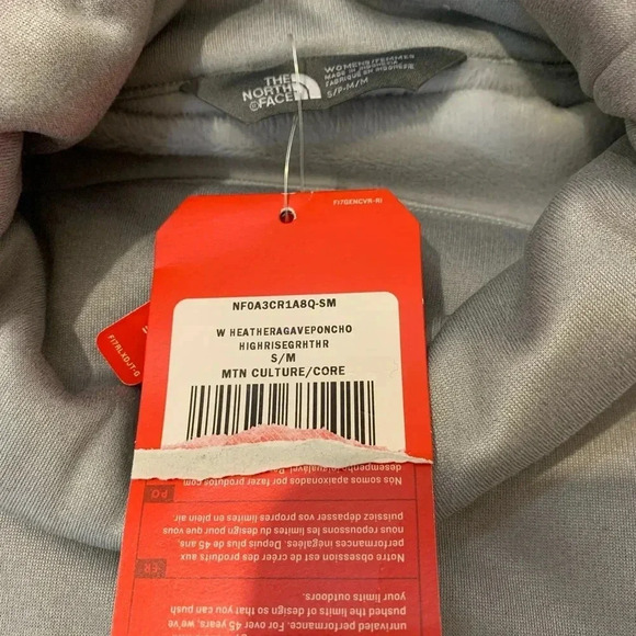 The North Face Women's Canyon Flats Fleece Poncho High Rise Gray Size S/M NWT - Picture 6 of 12